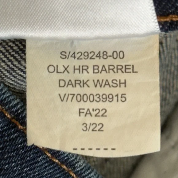 Banana Republic High Rise Dark Wash Barrel Jeans - Picture 11 of 12